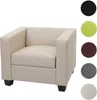 Sessel Loungesessel Lille  Kunstleder, creme Produktbild-Vorschau 8