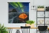 MuchoWow® Wandteppich Wandbehang Nordlichter - Zelt - Eis - Produktbild-Vorschau 3