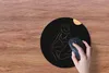 MuchoWow® Mauspad Mousepad Frau - Mond - Gold - Schwarz Produktbild-Vorschau 3