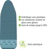 An ironing board cover with marketing text and icons. Náhled obrázku produktu
