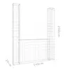 vidaXL Gabionenkorb U-Form mit 2 Säulen Eisen 140x20x200 cm Produktbild-Vorschau 7