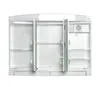 An open white medicine cabinet with three mirrored doors. Produktbild-Vorschau