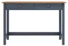 vidaXL Konzolový stolek Hill 2 zásuvky šedý 110x45x74 cm Náhled obrázku produktu 1