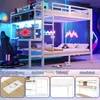 Etagenbett mit RGB LED-Lichterkette, Steckdose, USB, Produktbild-Vorschau 5