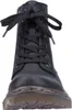 A close-up, front view of a black boot. Produktbild-Vorschau