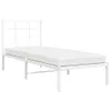 vidaXL Postel s čelem kovová bílá 80x200 cm Náhled obrázku produktu 4