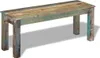 A wooden bench with a distressed, multi-colored finish. Náhľad obrázku produktu