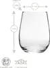 12x Gaia 360ml Stiellose Weißweingläser - Klein Glas Rot Produktbild-Vorschau 3