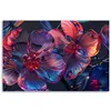 Leinwandbild 3D-Makro-Glasblumen 90x60 Feeby Bunt bild für Produktbild-Vorschau 3