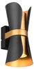 Trio Leuchten LED wandlamp Coat, GU10, zwart, goud, metaal Productafbeelding-voorbeeld 1