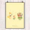 Mr. & Mrs. Panda Bild Waldtiere Aloha DIN A3 - Gelb Pastell Produktbild-Vorschau 2
