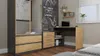 BDW Bureau d'angle, 3 tiroirs 2 étagères, Anthracite / Voir les images du produit 2