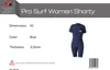 F2  Neopren Anzug Pro Surf Women Shorty Kurz XS  Blau Produktbild-Vorschau 2