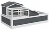 PawHut schildpadhuis van hout, schildpadren met 2 niveaus, Productafbeelding-voorbeeld 1