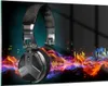 Bilder auf glas - Feuer Audio Kopfhörer - 120x80cm - Produktbild-Vorschau 1
