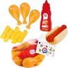 Lebensmittelset Hot Dog Ketchup Pommes Hähnchen Kunststoff Produktbild-Vorschau 1