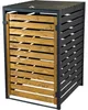 dobar Mülltonnenverkleidung 120 L, schwarz-braun, Produktbild-Vorschau 7