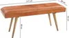 WOHNLING Sitzbank Ziegenleder / Massivholz Bank 117x51x38 Produktbild-Vorschau 3