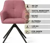 HAGO24 Drehbarer Esszimmerstuhl Altrosa Textil Webstoff Produktbild-Vorschau 2