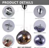 Moderne Design-Pendelleuchte mit unregelmäßigem violettem Produktbild-Vorschau 2