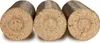 Three cylindrical wood briquettes are shown in a row against a white background. Produktbild-Vorschau