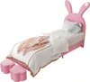 Letto imbottito 90x200, con due sgabelli, LED, orecchie da Anteprima dell’immagine prodotto 8