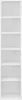 A white, empty bookshelf with six shelves. Produktbild-Vorschau