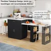 Merax Kücheninsel mit ausziehbarem Esstisch, Sideboard mit Produktbild-Vorschau 5
