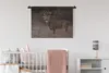 MuchoWow® Wandteppich Wandbehang Herbst - Hirsche - Gras - Produktbild-Vorschau 2