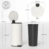 Mülleimer 30 L Treteimer mit Softclose-Deckel und Pedal, Produktbild-Vorschau 3