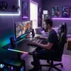 RGB-Gaming-Tisch 120 x 60 cm |Carbon-Optik X-förmiges Produktbild-Vorschau 6