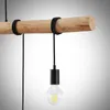 Lindby Hängeleuchte Rom, 5-flg., Holz, Seil, schwarz, 116 Produktbild-Vorschau 8