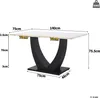 Flieks Esstisch rechteckig, 140x75.5cm, Esszimmertisch mit Produktbild-Vorschau 7