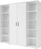 A white cabinet with two doors and shelves on either side, presented against a white background. Produktbild-Vorschau
