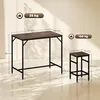 HOMCOM Bartisch-Set Stehtisch mit 4 Barhockern 5-teiliges Produktbild-Vorschau 3