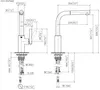Technical drawing of a faucet with dimensions. Anteprima dell’immagine prodotto