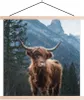 MuchoWow® Textilposter Kuh - Schottisches Hochlandrind - Produktbild-Vorschau 1