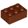 Lego® 2x3 Stein 3002 - 250 Stück Rotbraun Produktbild-Vorschau 2