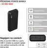 Powerbanka EMOS Alpha2 20, 20 000 mAh, 10 W, černá Voir les images du produit