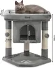 lionto Kratzbaum für Katzen mit Höhle & 2 Plüschballen Produktbild-Vorschau 5