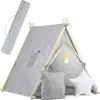 Tenda per bambini con luce Nukido - grigio Anteprima dell’immagine prodotto 1