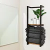 Portasciugamani a muro in legno - Portasciugamani bagno - Anteprima dell’immagine prodotto 2