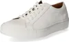 A white leather sneaker is shown from a side angle against a white background. Produktbild-Vorschau