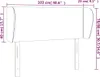 vidaXL Kopfteil mit Ohren Dunkelgrau 103x23x78/88 cm Samt Produktbild-Vorschau 8
