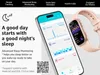 A smartwatch and its companion app are displayed, showcasing sleep tracking features. Produktbild-Vorschau