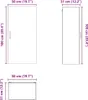 vidaXL Nástenná skriňa LUCCA Biela 50 x 31 x 100 cm Náhľad obrázku produktu 8