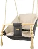 Babyschaukel mit Sitzgurten und Decke grau-beige Produktbild-Vorschau 1