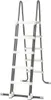 A ladder for a pool, standing upright against a white background. Produktbild-Vorschau