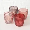 LS-LebenStil 4´er Set Glas Teelichthalter Retro Rosa Rose Produktbild-Vorschau 3