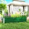 Outsunny Hochbeet aus Stahl Gartenbeet Pflanzkasten Produktbild-Vorschau 10